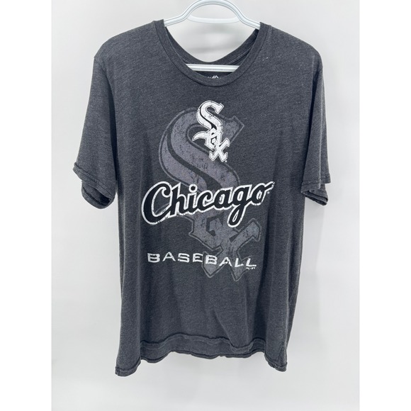 Chicago White Sox Majestic Threads Baseball T-Shirt Women's 2XL Gray - Picture 1 of 4